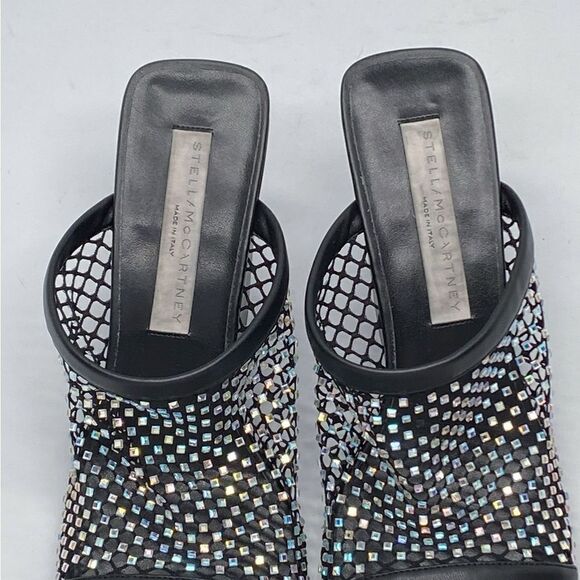 Stella McCartney Jeweled Stretch Mesh Slide Sandals size 38 - Picture 4 of 12